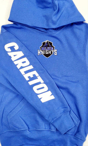 Carleton Blue Knights Sleeve Logo Hoodie (Size XL Only)