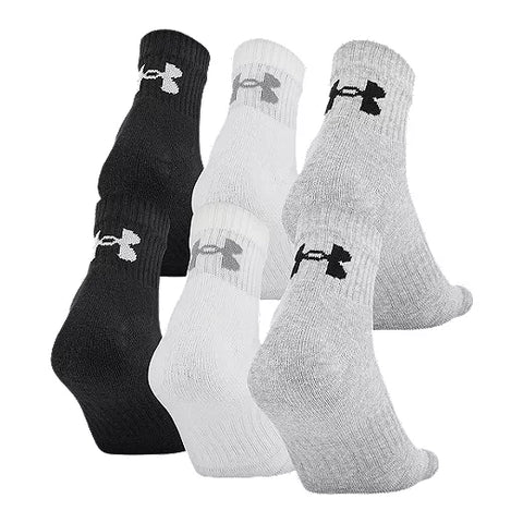 Youth Under Armour Quarter Socks (6 pack)