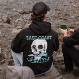 East Coast Lifestyle Surfboard Skeleton Hoodie