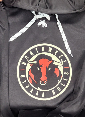 Northwest Bulls Dry Fit Hockey Lace Hoodie