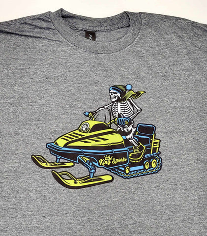 King Sports Skeleton Snowmobiler T-Shirt