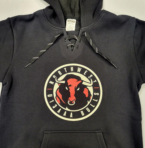 Northwest Bulls Dry Fit Hockey Lace Hoodie