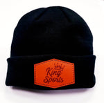 King Sports Leather Patch Winter Beanie