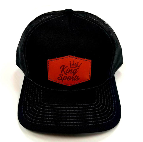 King Sports Leather Patch Trucker Hat