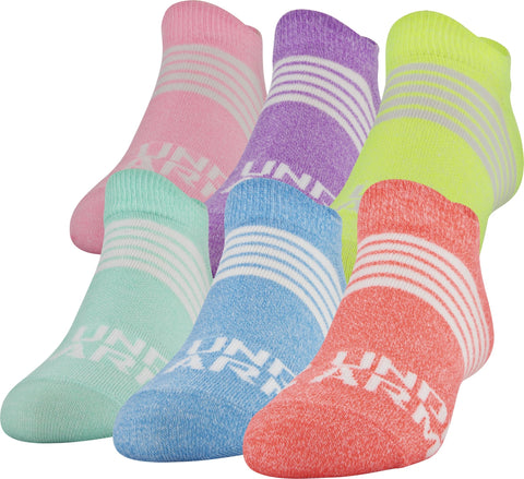 Girls Under Armour No Show Socks (6 Pack)