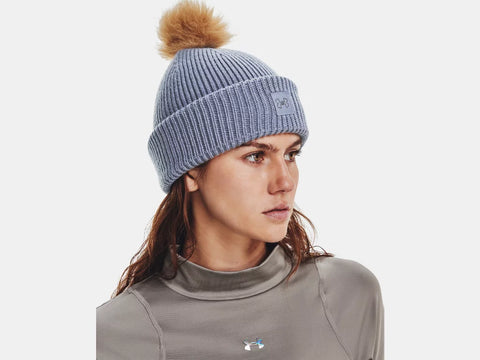 Under Armour Womens Infrared Ribbed Pom Beanie