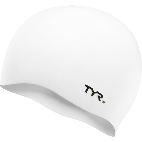 TYR White Silicone Swim Cap
